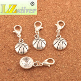 Basketball Sports Lobster Claw Charm Beads DIY Jewelry C374