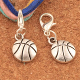 Basketball Sports Lobster Claw Charm Beads DIY Jewelry C374
