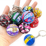 Basketball Star Keychain PVC Collectible Pendant Key Ring