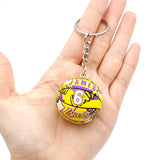 Basketball Star Keychain PVC Collectible Pendant Key Ring