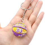 Basketball Star Keychain PVC Collectible Pendant Key Ring