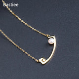 Vintage 925 Silver Pearl Pendant Necklace