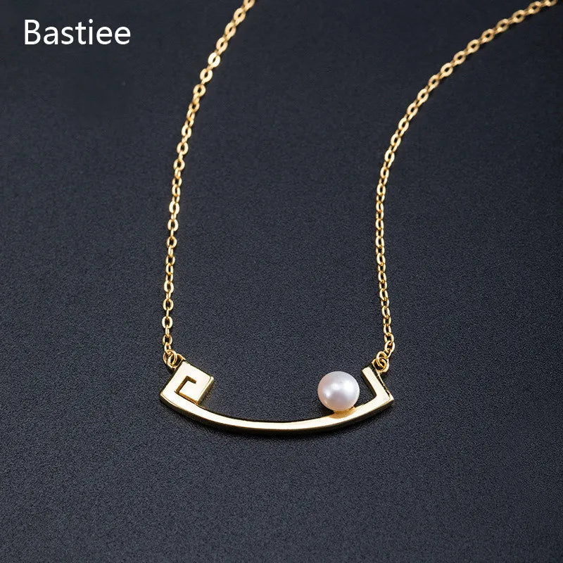 Vintage 925 Silver Pearl Pendant Necklace