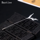 Bastiee Seaweed Brooch Plated Grass Brooches for Women Silver 925