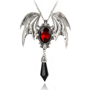 Bat Necklace Gothic Jewelry Bat Wings Pendant Long Women Accessories