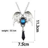 Bat Necklace Gothic Jewelry Bat Wings Pendant Long Women Accessories