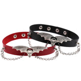 Bat Wings Chain Leather Torques Necklace Gothic Punk Style Charm Necklaces