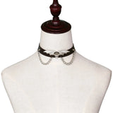 Bat Wings Chain Leather Torques Necklace Gothic Punk Style Charm Necklaces