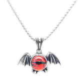 Bat Wings Eyeball Pendant Stainless Steel Mens Jewelry