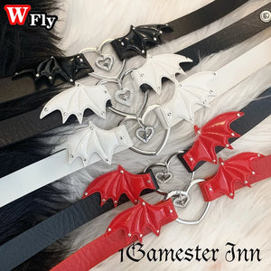 Bat Wings Devil Collar Pendant Leather Necklace