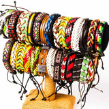 20 Pieces Cowhide Hand-Knitted Leather Bracelet Neutral Jewelry
