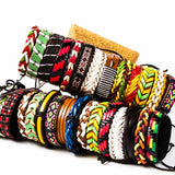 20 Pieces Cowhide Hand-Knitted Leather Bracelet Neutral Jewelry