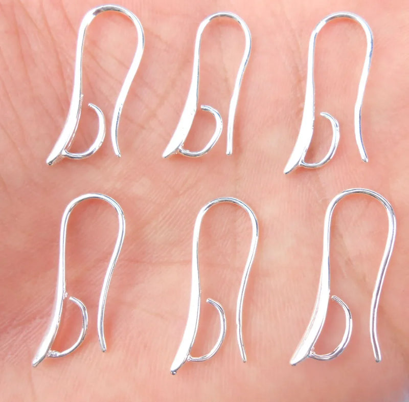 925 Silver Hook Earrings Buckle for Crystal Beads Connection