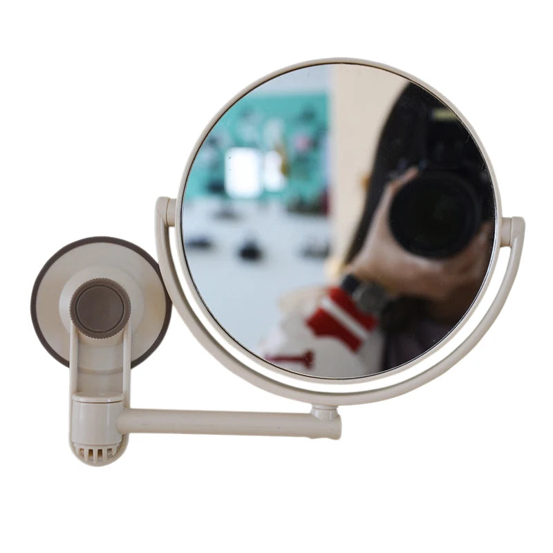 Suction Cup Bath Mirror 1X/3X Magnification Double-Sided
