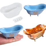 Crystal Epoxy Resin Bathtub Soap Dish Tray Mold