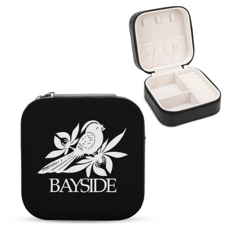 Bayside Band Jewelry Storage Box Organizer With Mirror