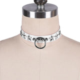 Punk Leather Choker Necklace Gothic Rivet Jewelry