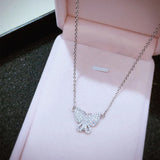 Micro CZ Stone Butterfly Pendant Necklace for Women N055