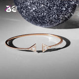 AAA+Zirconia Cuff Bracelet for Women, Micro Pave CZ Crystal Bangle