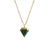 Geometric Cubic Zircon Pendant Necklace Women Party Jewelry