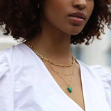 Geometric Cubic Zircon Pendant Necklace Women Party Jewelry