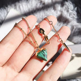 Geometric Cubic Zircon Pendant Necklace Women Party Jewelry