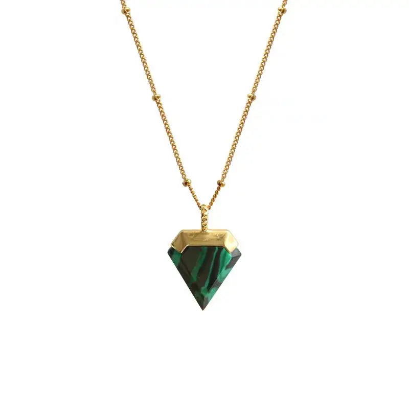 Geometric Cubic Zircon Pendant Necklace Women Party Jewelry