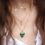 Geometric Cubic Zircon Pendant Necklace Women Party Jewelry