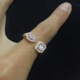 Vintage Style Adjustable CZ Rings for Women Anillos Ring Party