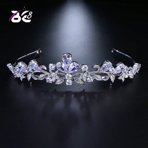 Coroa De Noiva Women CZ Wedding Tiaras Crowns Hair Jewelry H112