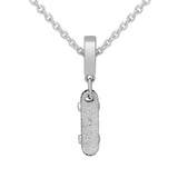 925 Silver Skateboard Dangle Charm for European Bracelets