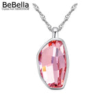 Geometric Crystal Pendant Necklace with Austrian Crystals