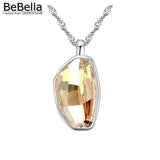 Geometric Crystal Pendant Necklace with Austrian Crystals