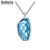 Geometric Crystal Pendant Necklace with Austrian Crystals