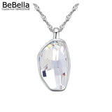 Geometric Crystal Pendant Necklace with Austrian Crystals