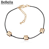 Geometric Rope Chain Bracelet with Austrian Crystals