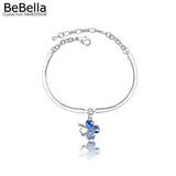 Crystal Clover Charm Pendant Bracelet for Women