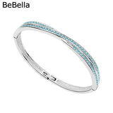 Edith Cross Crystals Bangle with Czech Crystals