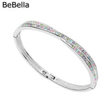 Edith Cross Crystals Bangle with Czech Crystals
