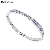Edith Cross Crystals Bangle with Czech Crystals