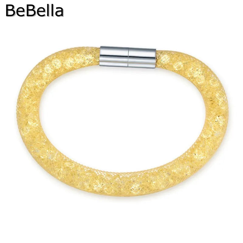 Crystal Rope Mesh Jewelry for Girls Women Kids Wedding
