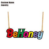 BeHoney Personalized Acrylic Name Necklace Pendant