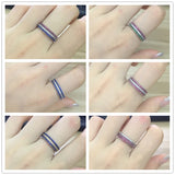 3 Pcs Red CZ Crystal Wedding Rings Set for Women R004