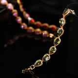 Big Teardrop Yellow CZ Stone Wedding Bracelet for Women
