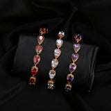 Big Teardrop Yellow CZ Stone Wedding Bracelet for Women