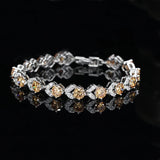 CZ Crystal Women Jewelry Round Cut Cubic Zirconia Beads Bracelets
