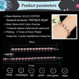 CZ Crystal Women Jewelry Round Cut Cubic Zirconia Beads Bracelets