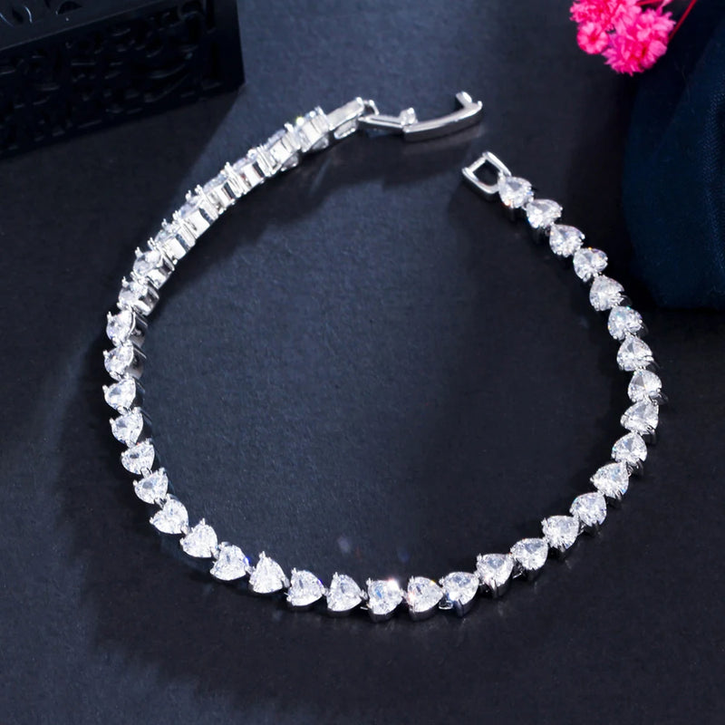 CZ Stone Tennis Bracelet Wedding Party Jewelry