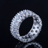 Teardrop CZ Stone Silver Women Wedding Ring R043