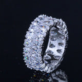 Teardrop CZ Stone Silver Women Wedding Ring R043